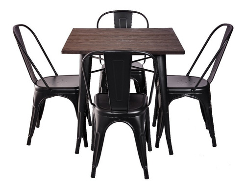 Mesa Y Sillas Tolix Comedor Retro Restaurante Bar Cafetería
