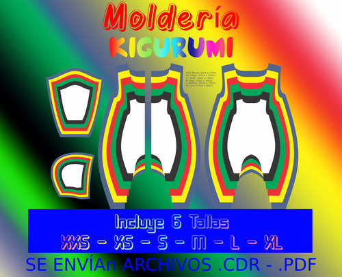 Moldería Base Kigurumi Unisex (no Incluye Extras -leer-).