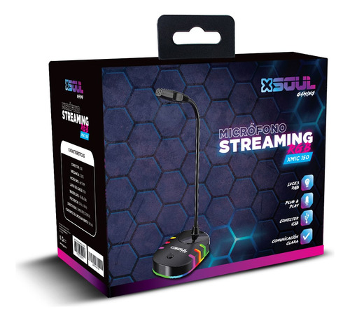 Soul Game-xmic150 Microfono Gamer Soul Streaming Usb Flexibl