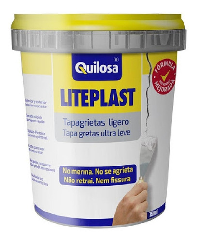 Masilla Tapa Grietas Fisuras Liteplast Madera Pared 5lt