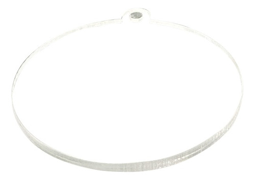 Chaveiro Acrílico Cristal 2mm 18 Círculos De 5cm C/furo Extn
