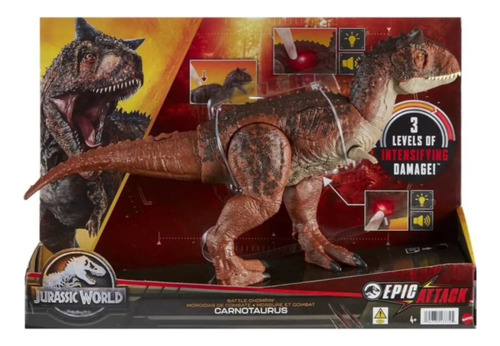 Jurassic World Epic Attack Carnotaurus Con Sonido Y Luz