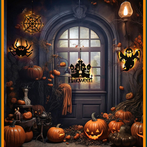4 Las Luces De La Ventana De Halloween Para Estilo A