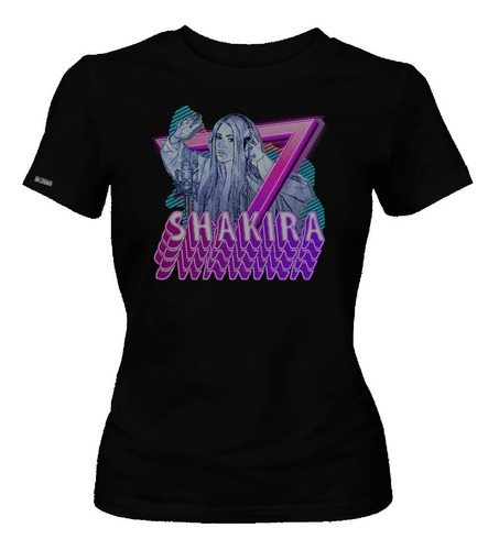 Camiseta Shakira Caricatura Canción Sal Pique Pop Mujer Dbo 