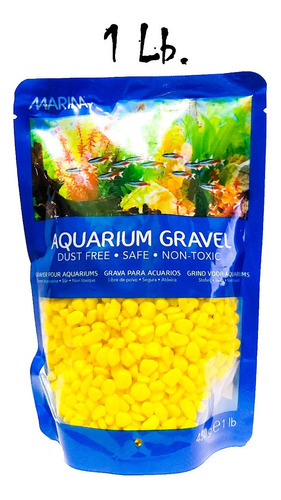 Grava Colores Para Acuarios Y Decoracion Amarillo Hagen 1 Lb