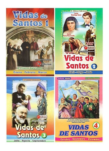 Imagen 1 de 3 de Colección Vidas De Santos 4 Tomos . Padre Eliécer Salesman