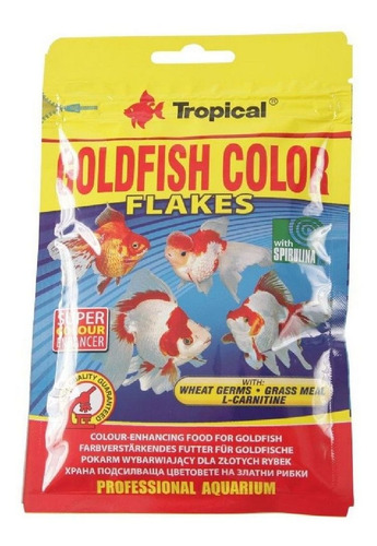 Ração Para Peixe Goldfish Color Sachet 12g Tropical