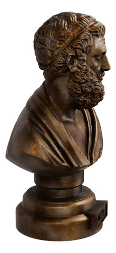 Estátua Busto Sófocles - Dramaturgo Grego Cor Cor Cobre Antigo