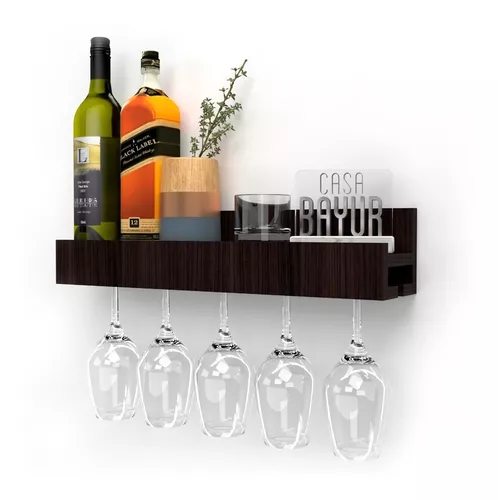 participar Desconocido Roble Promo | Repisa Organizador Botellas Copas Whisky Vinera V-06
