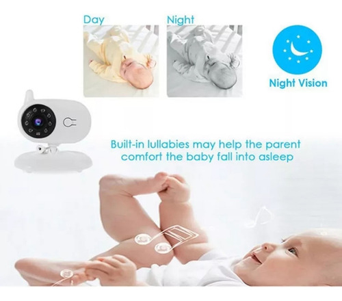 Monitor De Video Para Bebés Con Cámara De Visión Nocturna