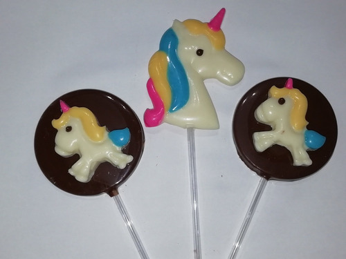 Chupetines De Chocolate.unicornio. X 10 Unidades Candy Bar
