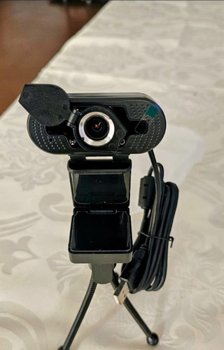 Câmera De Mesa Hd, Computador, Webcam Usb, Rede Fixa Para Preto (Usado)