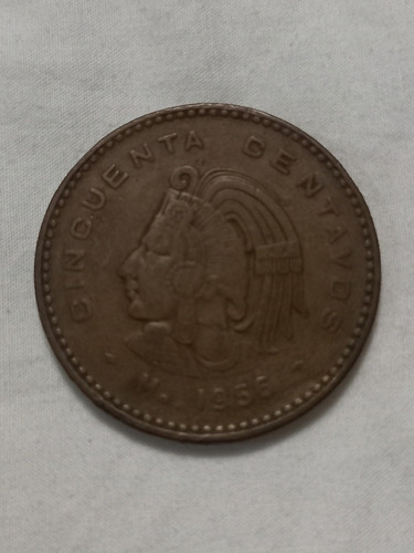 Moneda Mexicana 50 Centavos Año 1956