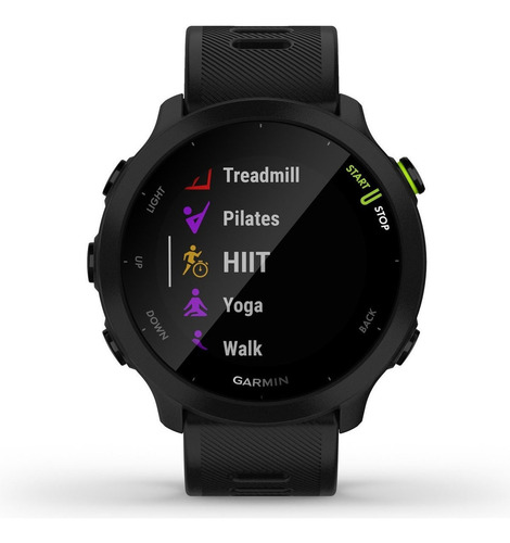 Reloj De Pulsera Inteligente Garmin Forerunner 55 Unisex Color de la correa Negro Color del bisel Negro Color del fondo Negro