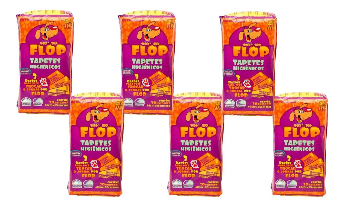 Tapete Higiênico Flop Cães 180 Unidades