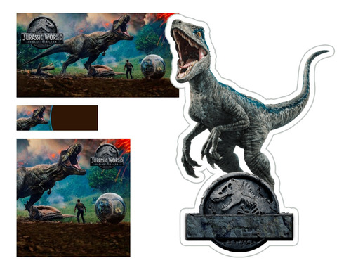 Etiqueta Escolar Jurassic World 1 Imprimible 