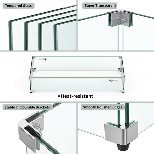 Skyflame Kit De Quemador Rectangular De Acero Inoxidable De