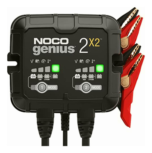 Noco Genius2x2, Cargador Inteligente De 4a Y 2 Banco (2a Por