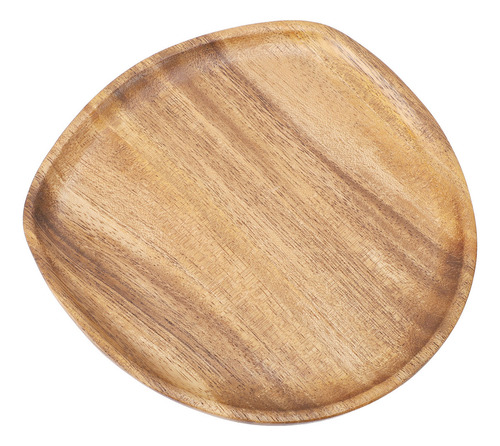 Plato Llano De Madera De Nogal De 20 Cm X 20 Cm, Único, Esti