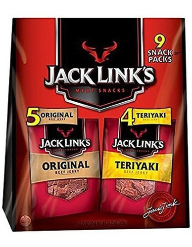 Jack Link Beef Jerky Variety Bag Original, Teriyaki 9ct