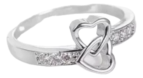 Anillo Compromiso Corazones Entrelazados Amor Eterno Tlla 10