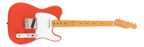 Guitarra eléctrica Fender Vintera '50s Telecaster de aliso fiesta red brillante con diapasón de arce