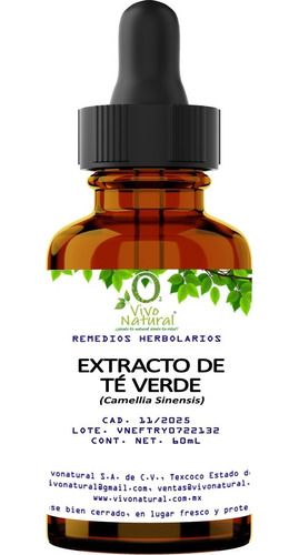 Extracto De Té Verde 60ml Vivonatural