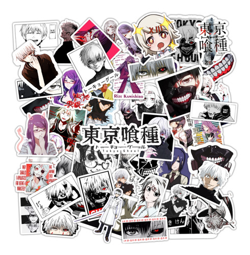 Pack 50 Stickers Adhesivo Anime Tokyo Ghoul