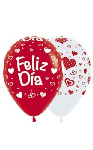 Globo Feliz Dia Corazon 2d Surtido Sempertex X50