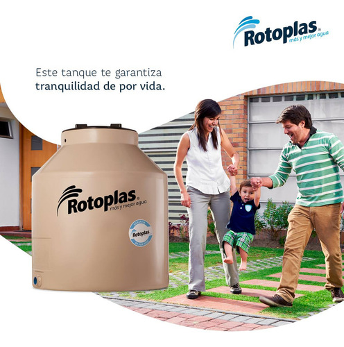 Tanque De Agua Rotoplas 1100l Tricapa Vertical Polietileno De 140 X 110 Cm