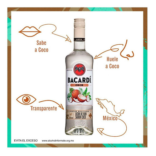 Pack De 2 Licor De Ron Bacardí De Coco 700 Ml
