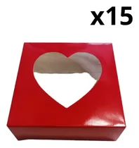 Comprar Caja Cotillon Corazón Con Visor Acetato. Pack 15 Unds
