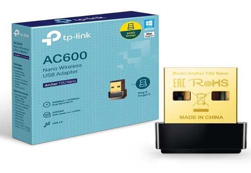 Imagen 1 de 1 de Adaptador Usb Wifi Archer T2u Nano Ac600 Dual Band Tp-link