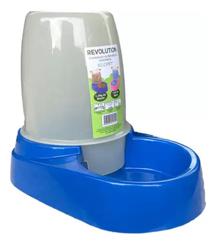 Pet Flex Comedouro ou Bebedouro Automático com Reservatório revolution - Azul - 1.1 kg