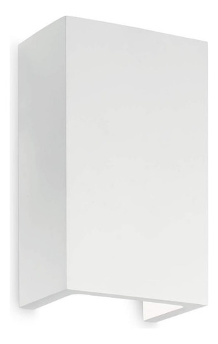 Aplique De Pared De Yeso Rectangular Bidireccional - Unilux Color Blanco