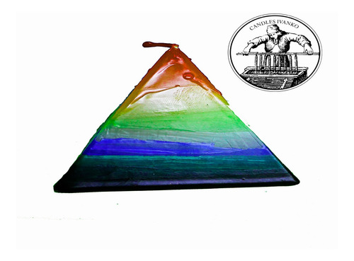 Vela Forma Piramide 7 Colores