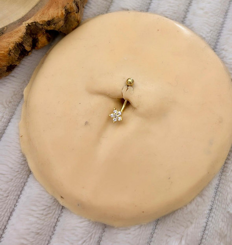 Piercing Intimo Genitál Umbigo Rook Coração Aço Cirúrgico Cor Florzinha Delicada Dourada