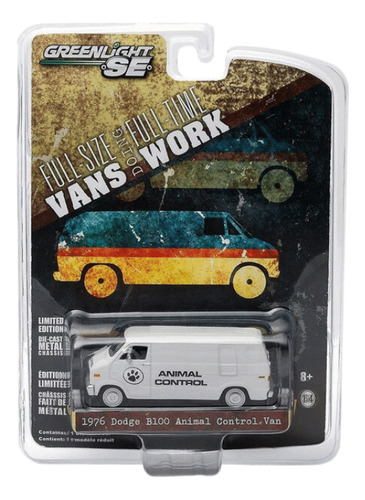 Dodge B100 1976 Animal Control Van - Greenlight Se - 1/64