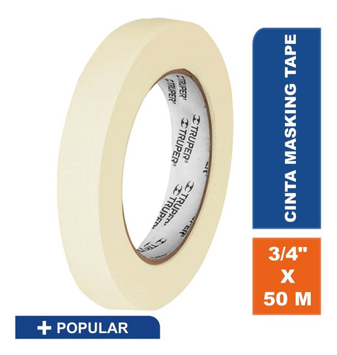 Cinta Masking Tape De 3/4 18 Mm, 50m Truper