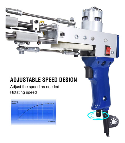 Alfombra Eléctrica 2 En 1 Tufting Gun Cut Pile And Loop Pile