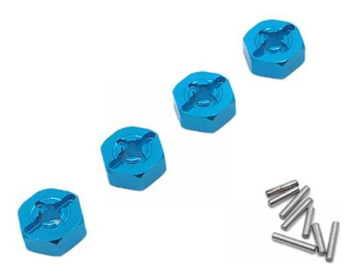 6 Adaptador De Bujes Hexagonales De Rueda De 4 Piezas, Azul