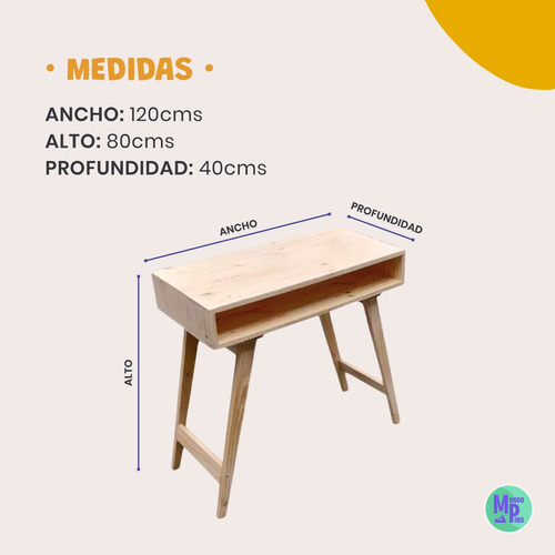 Mesa Escritorio Nordico 120 Mundopino