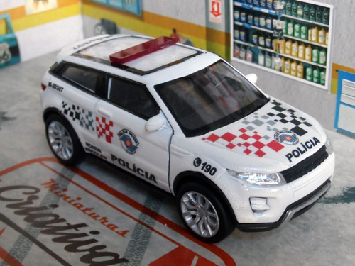 Miniatura Range Rover Evoque Polícia Militar Pm Sp
