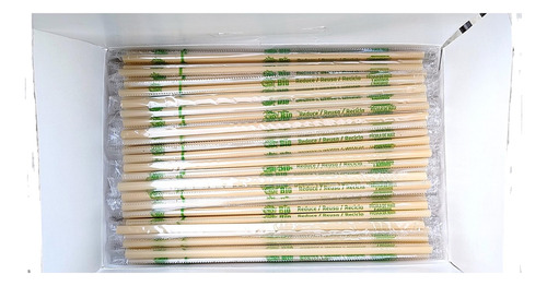 Popotes Biodegradables Estuchados 26 Cm 500 Piezas
