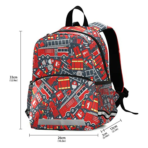 Mochila Para Coche De Bomberos Fisyme, Mochila Escolar Para