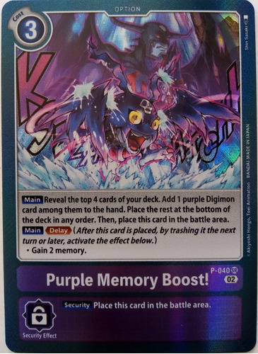 Digimon Tcg Purple Memory Boost! P-040 Sr Foil