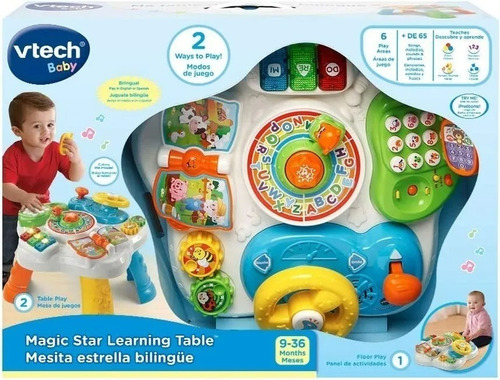 Mesita Estrella Blanca Bilingüe Didáctica Bebé Juguete Vtech