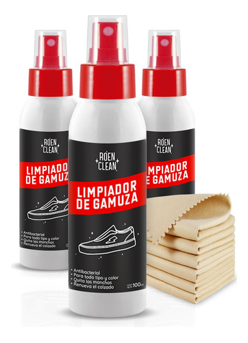 Limpiador Gamuza / Cuero Volteado - Pack 3 De 100ml