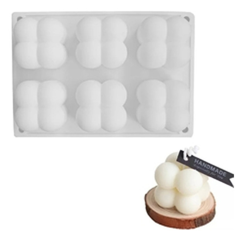 Molde Silicona Plancha 6 Velas Bubble Burbujitas Burbuj Mini