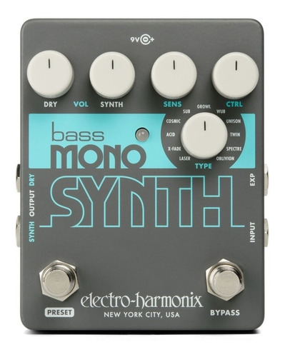 Pedal Electro Harmonix Bass Mono Synth Nyc Usa C/ Nf-e 